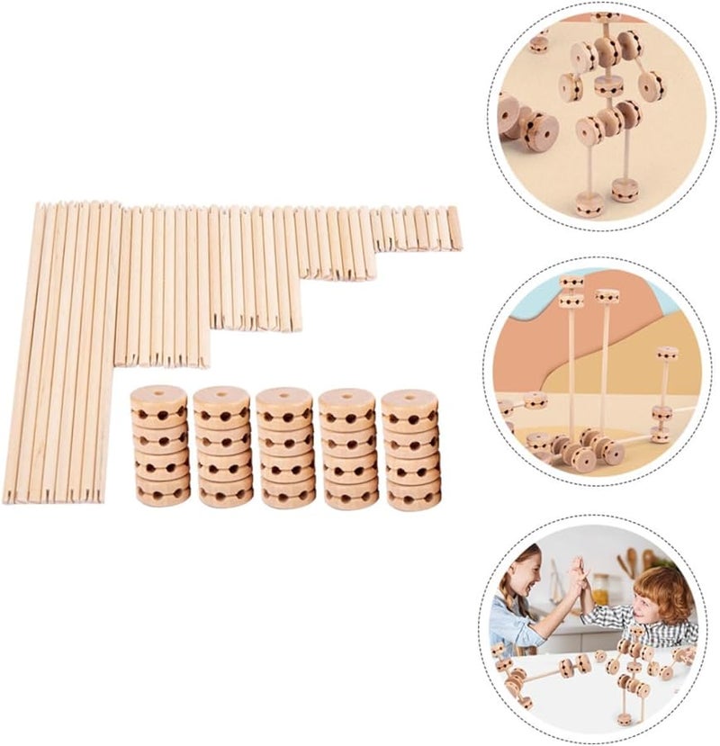 VANZACK Educational Wooden Building Blocks for Toddlers Boys and Girls Cognitive Playthings - Image 3